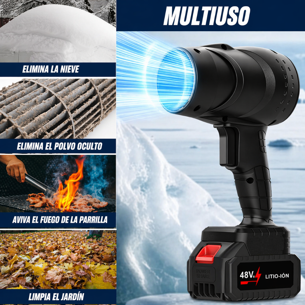 Soplador Portátil Inalámbrico 48V de Alta Potencia