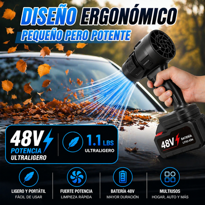 Soplador Portátil Inalámbrico 48V de Alta Potencia