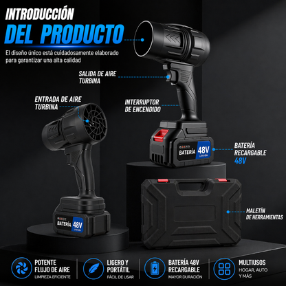 Soplador Portátil Inalámbrico 48V de Alta Potencia
