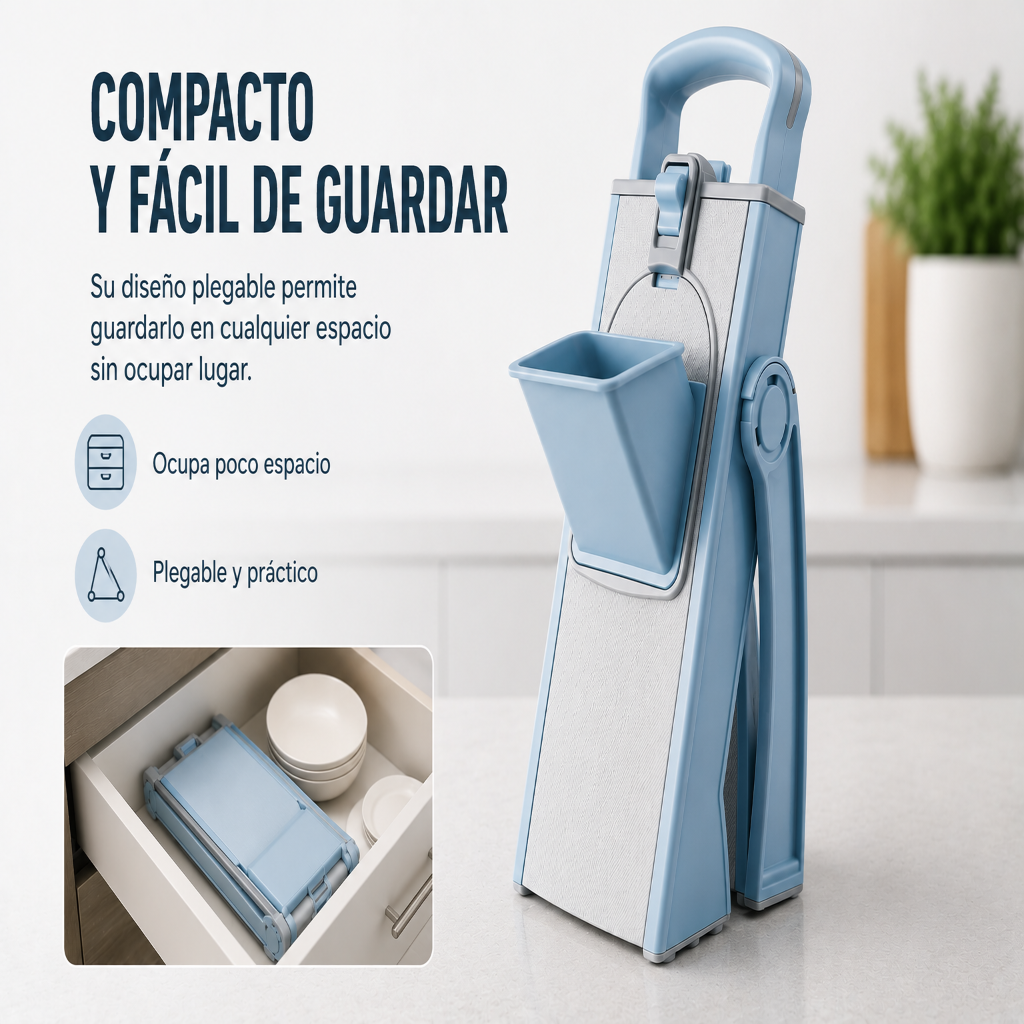 Cortador de Vegetales Multifuncional 4 en 1 Plegable