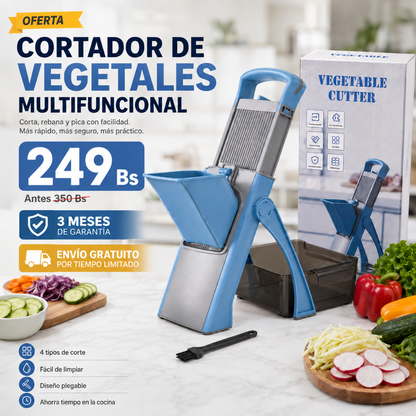 Cortador de Vegetales Multifuncional 4 en 1 Plegable