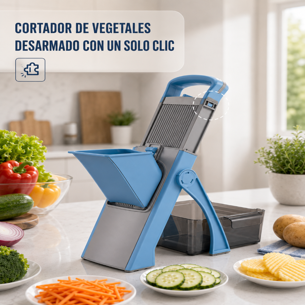 Cortador de Vegetales Multifuncional 4 en 1 Plegable