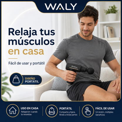Pistola Masajeadora Trillium con 6 Cabezales | Frío, Calor y Pantalla Digital