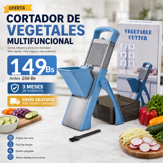 Cortador de Vegetales Multifuncional 4 en 1 Plegable